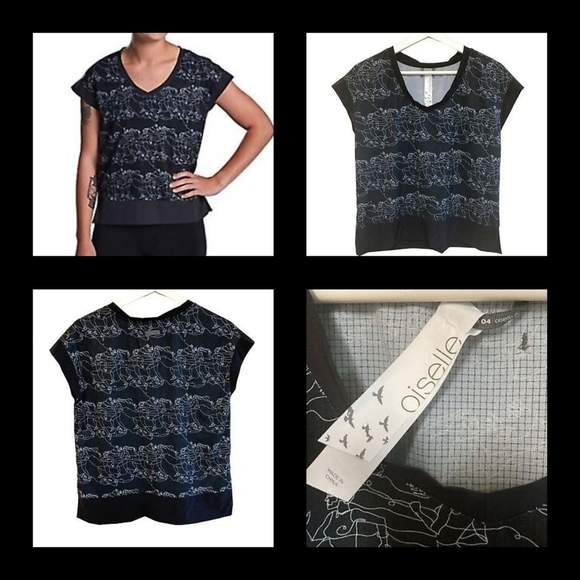 Oiselle her‎ story womens run art print active running shirt tee short sleeve - Picture 1 of 6